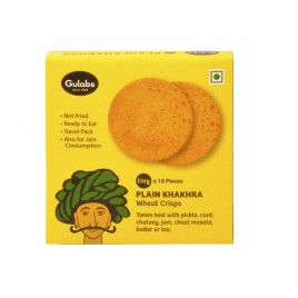 Gulabs Tiny Plain Khakhra Wheat Crisps  Box  10 pcs